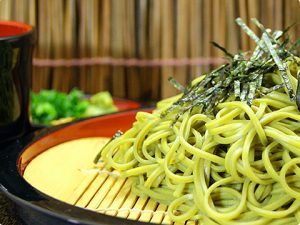 soba with matcha