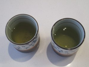 two yunomi with sencha