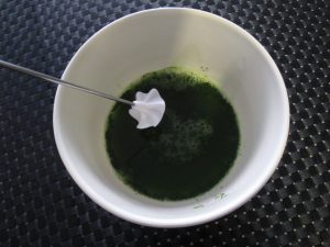 Frothing matcha