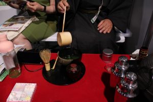 Yoshiaki Hattori serving matcha