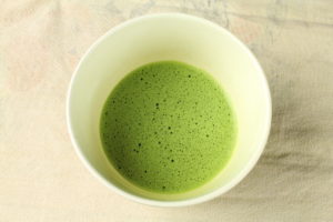 DoMatcha Master's Low Caffeine Matcha brewed