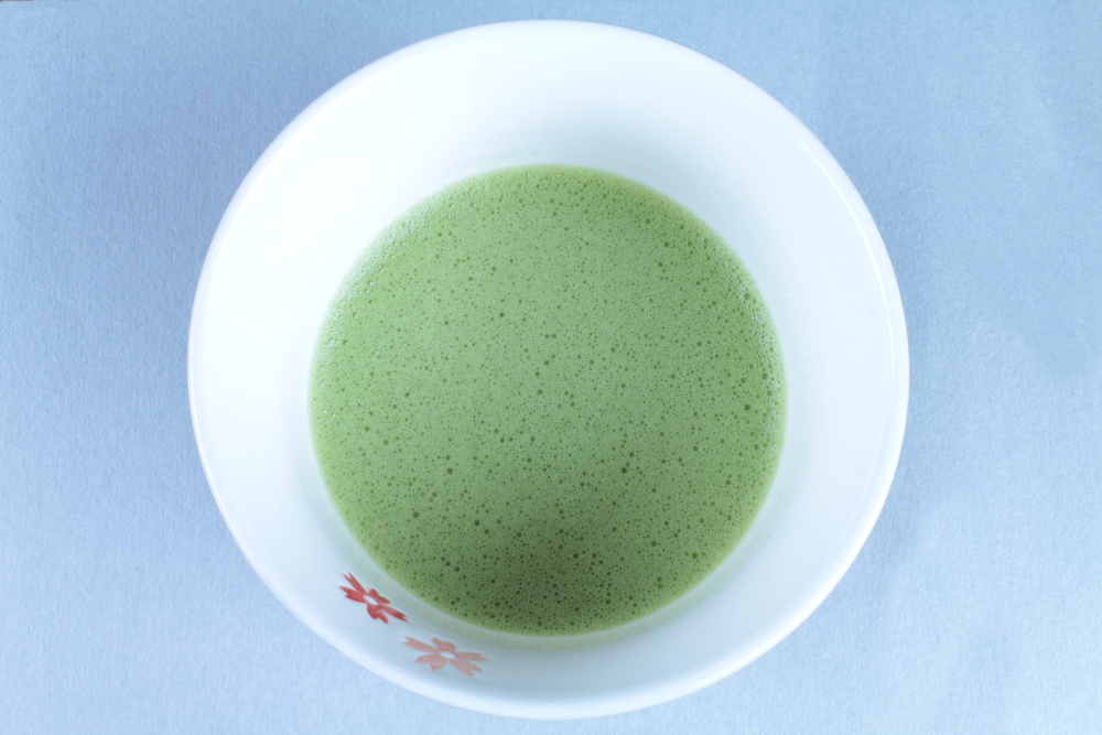 Suisouen organic matcha brewed