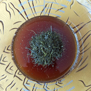 sencha on top of honey