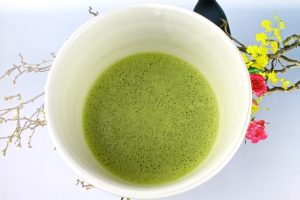 Maiko Tea Chiyo Mukashi matcha brewed