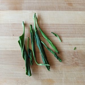homemade sencha leaves